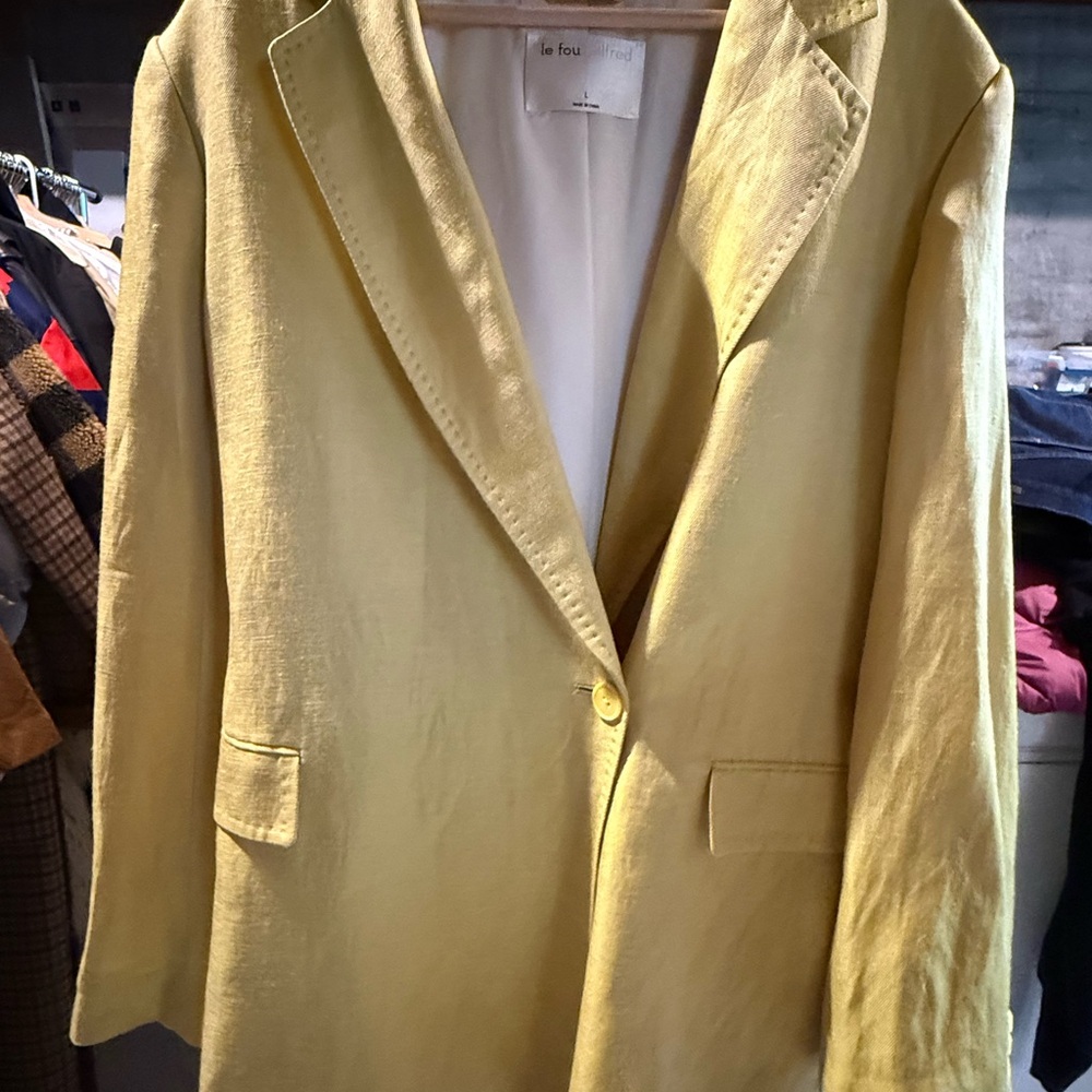 Aritzia Wilfred Le Fou Blazer - Yellow - L - Picture 3 of 5